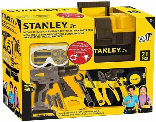 Red Toolbox Stanley Jr. Pretend Play Toolbox Set - 21 Pieces
