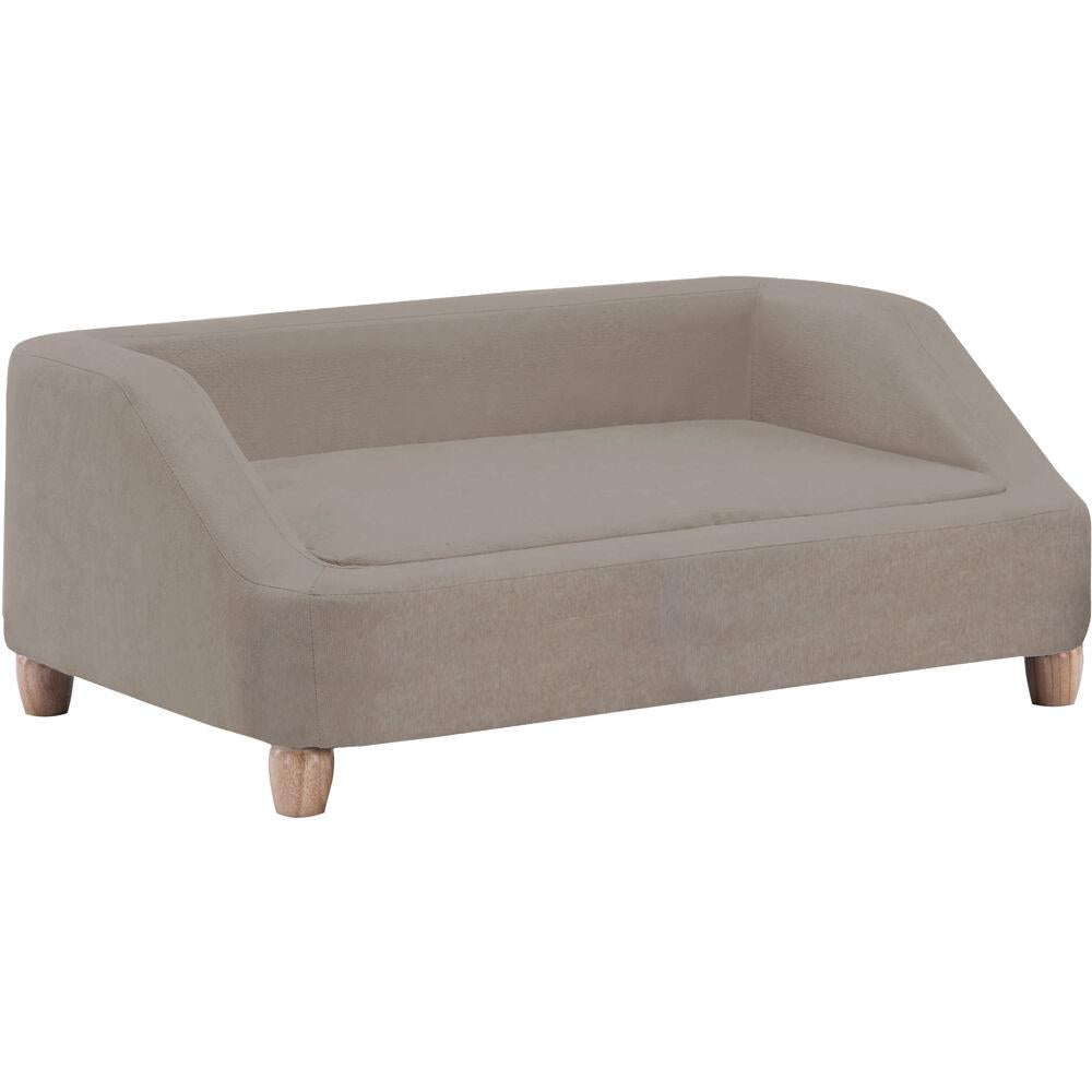 CRITTER SITTERS 36-In. Microfiber Rectangle Pet Bed for Medium-Sized Dogs, Tan