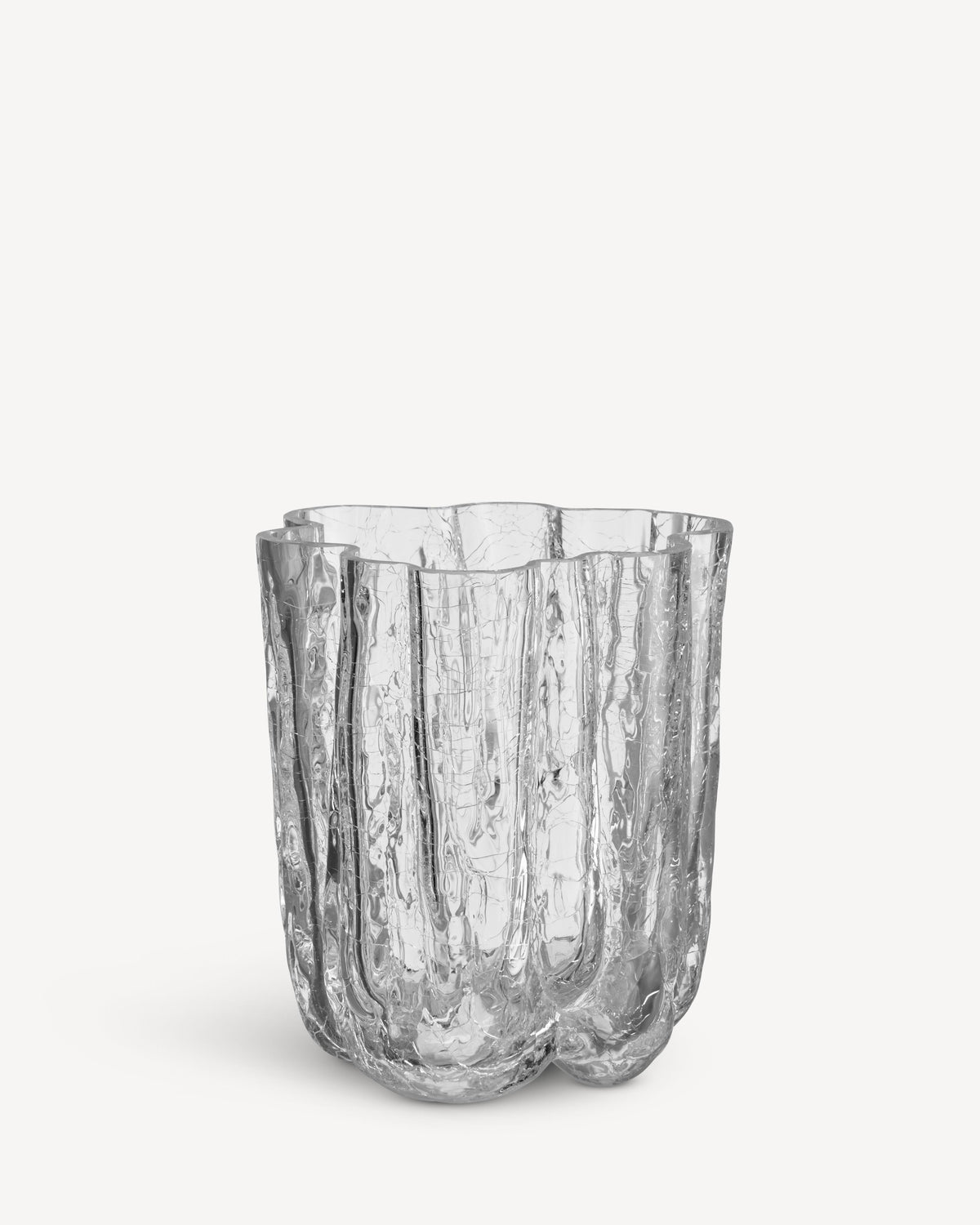 Kosta Boda Crackle Vase Clear Small