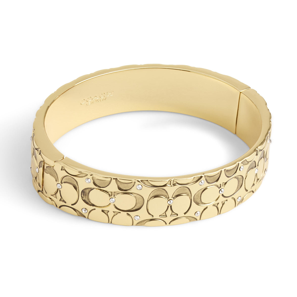 COACH Signature Quilted Bangle - Gold