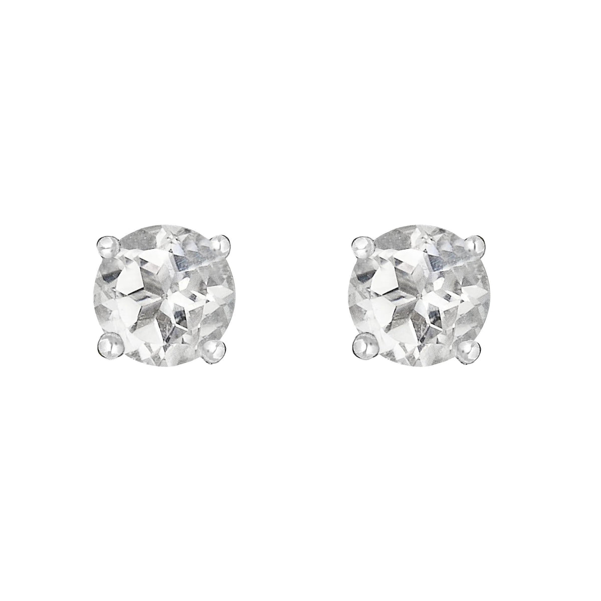 LALI Jewels 14K White Gold White Topaz Earring