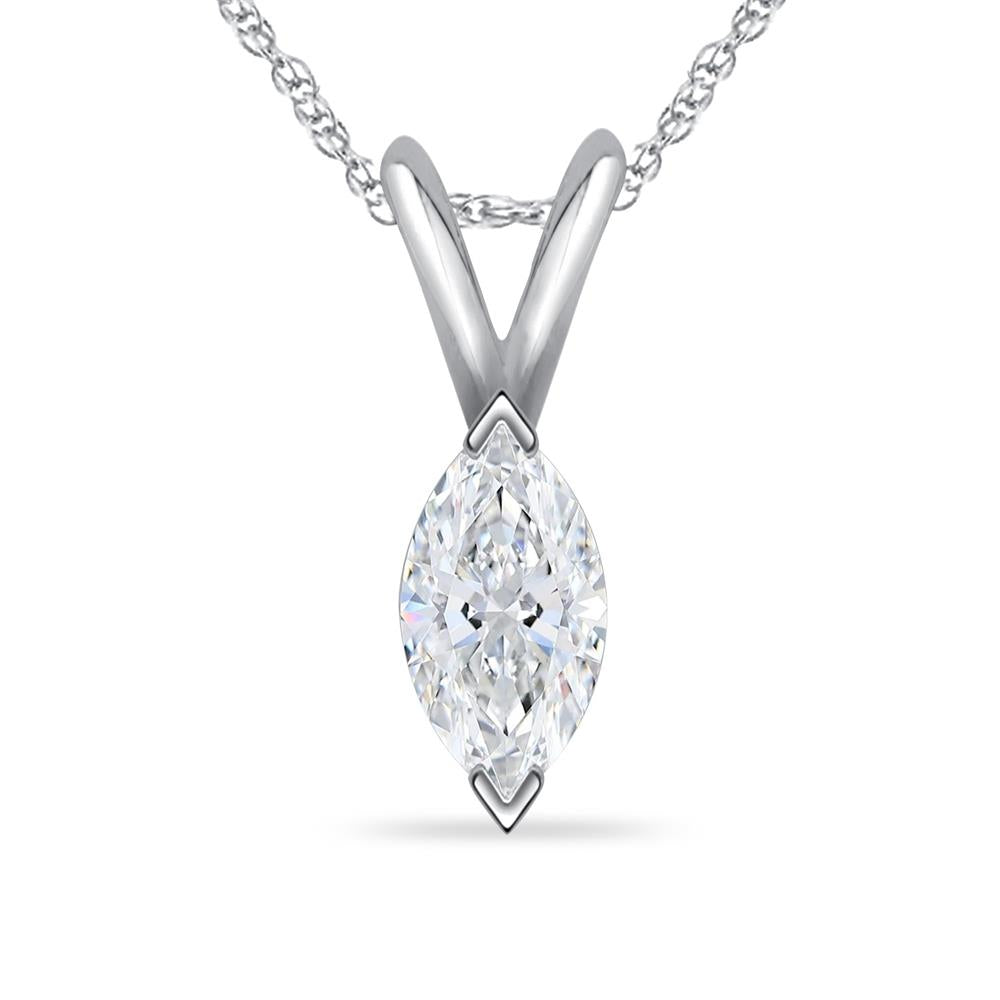Prestige Boutique Diamonds Marquise Shaped Pendant w/Chain Size 3.00ct