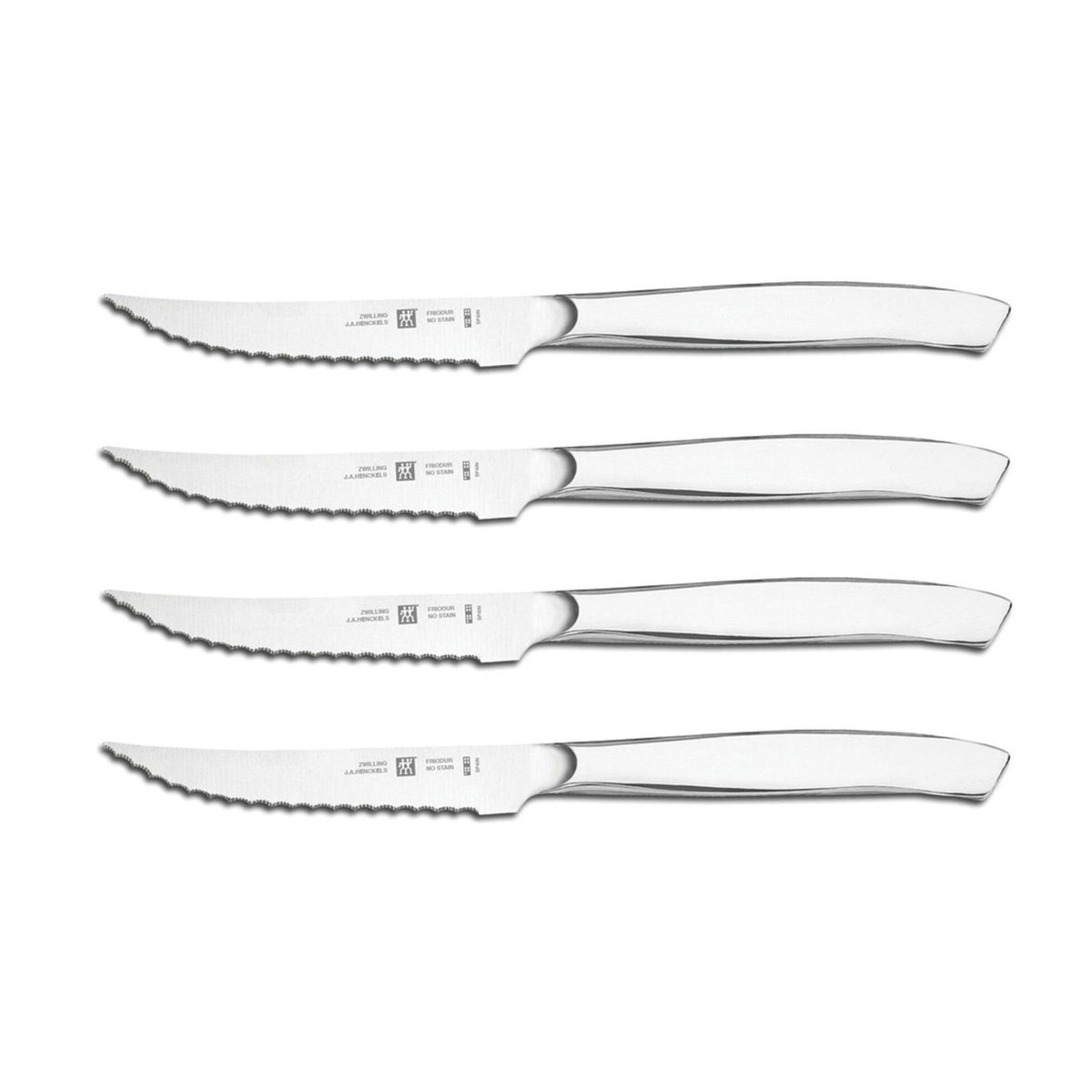 Zwilling 4pc 4" Serrated Stainless Steel Mignon Steak Knife Set