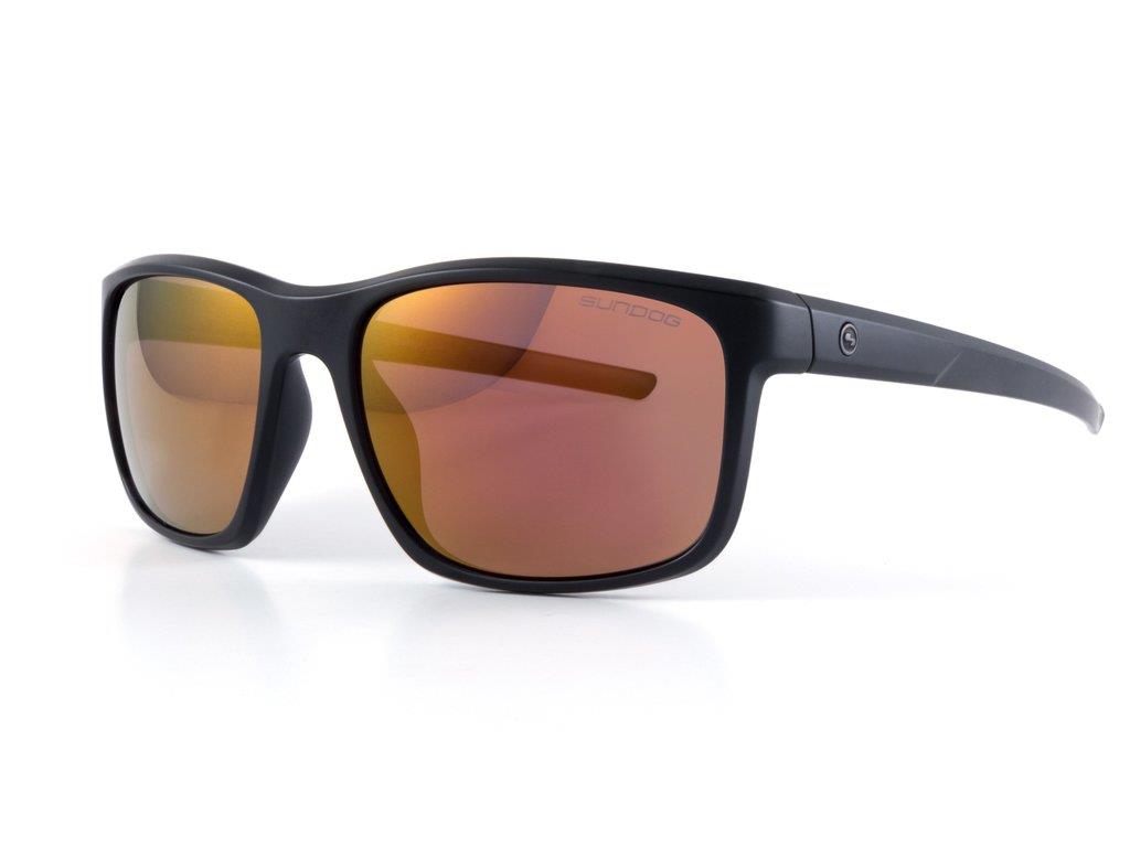 Sun Dog Plasma Sunglasses - Matte Black/Smoke/Light Red Mirror