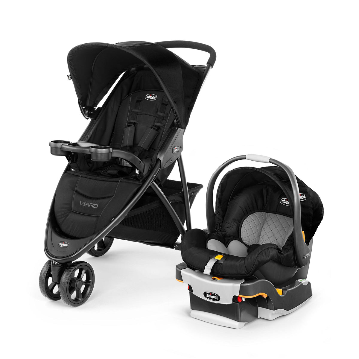 Chicco Viaro Quick-Fold Travel System Black
