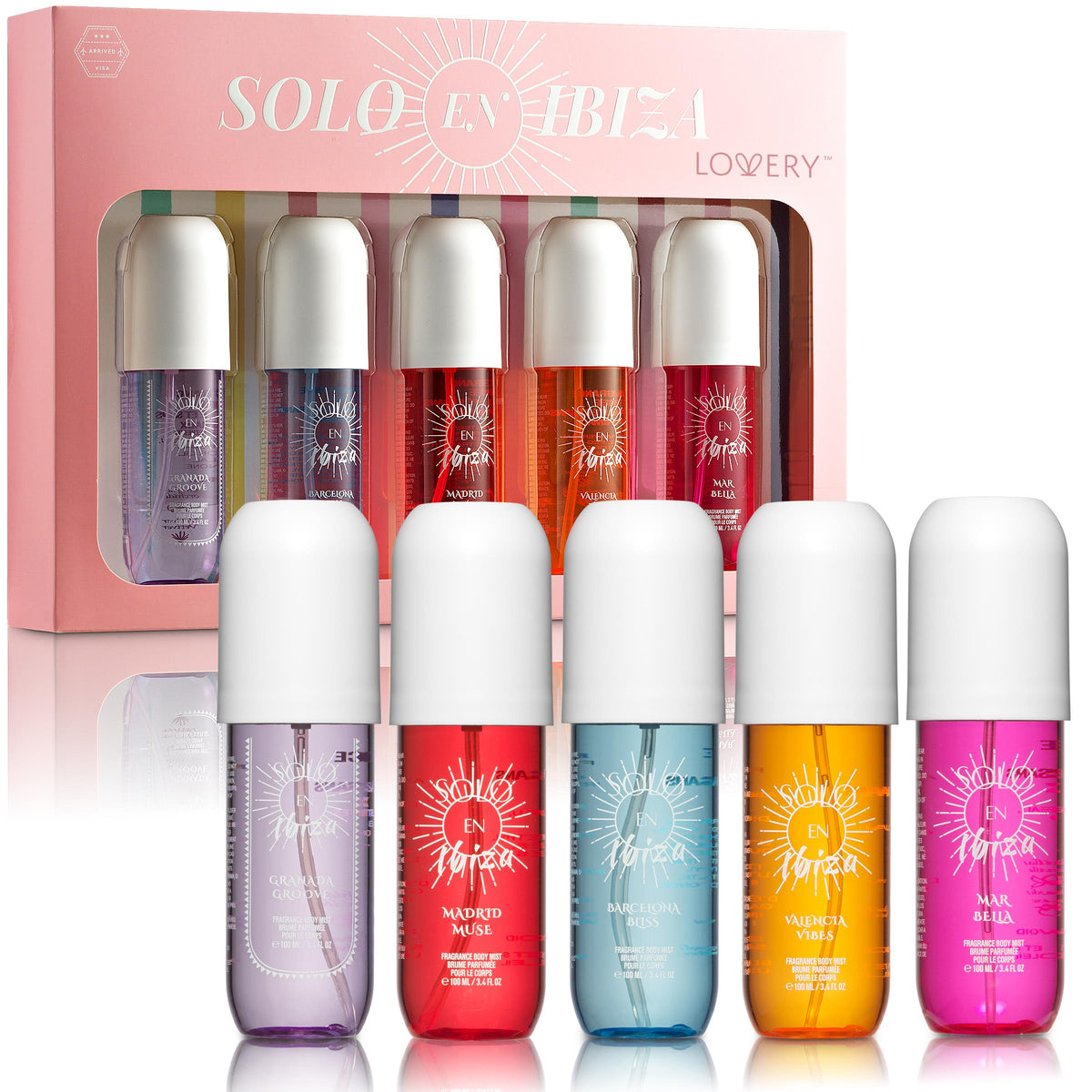 Lovery Solo En Ibiza Fragrance Body Mist Set Size 5 Pieces