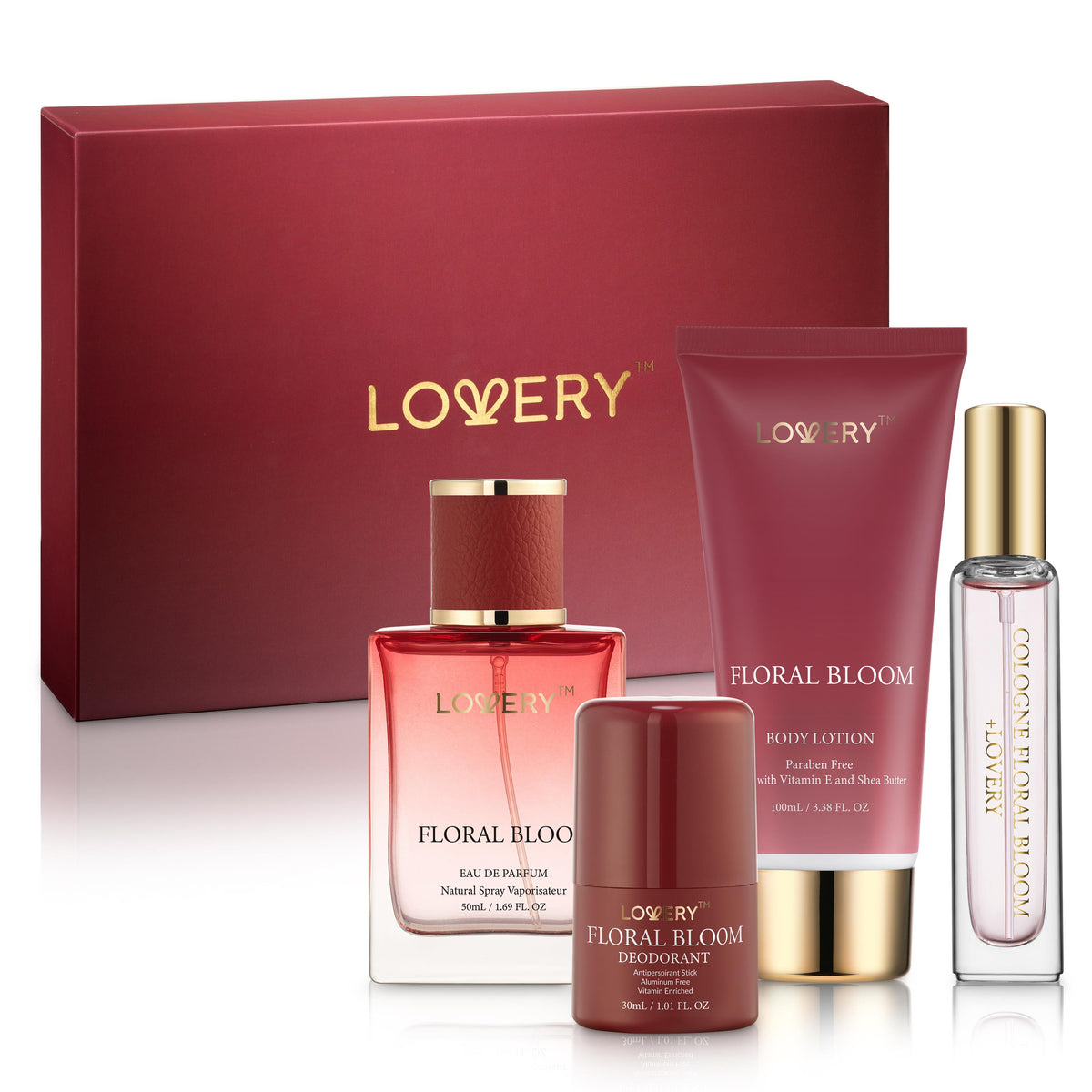 Lovery Floral Bloom Bath And Body Care Set Size 4 Pieces