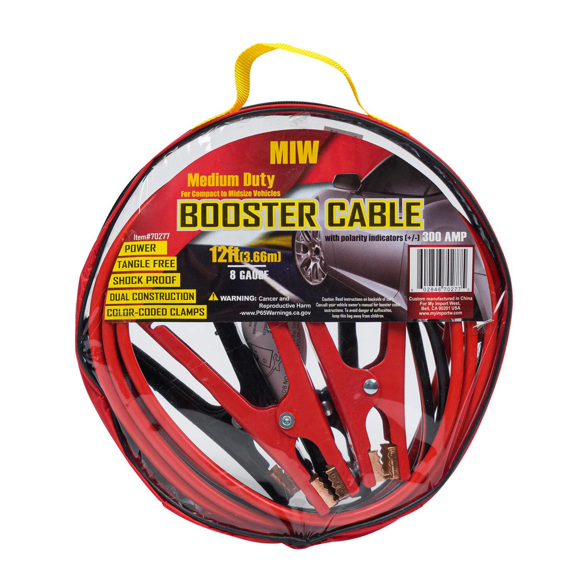 Bella Home 12 foot 300 AMP rated Booster Cable