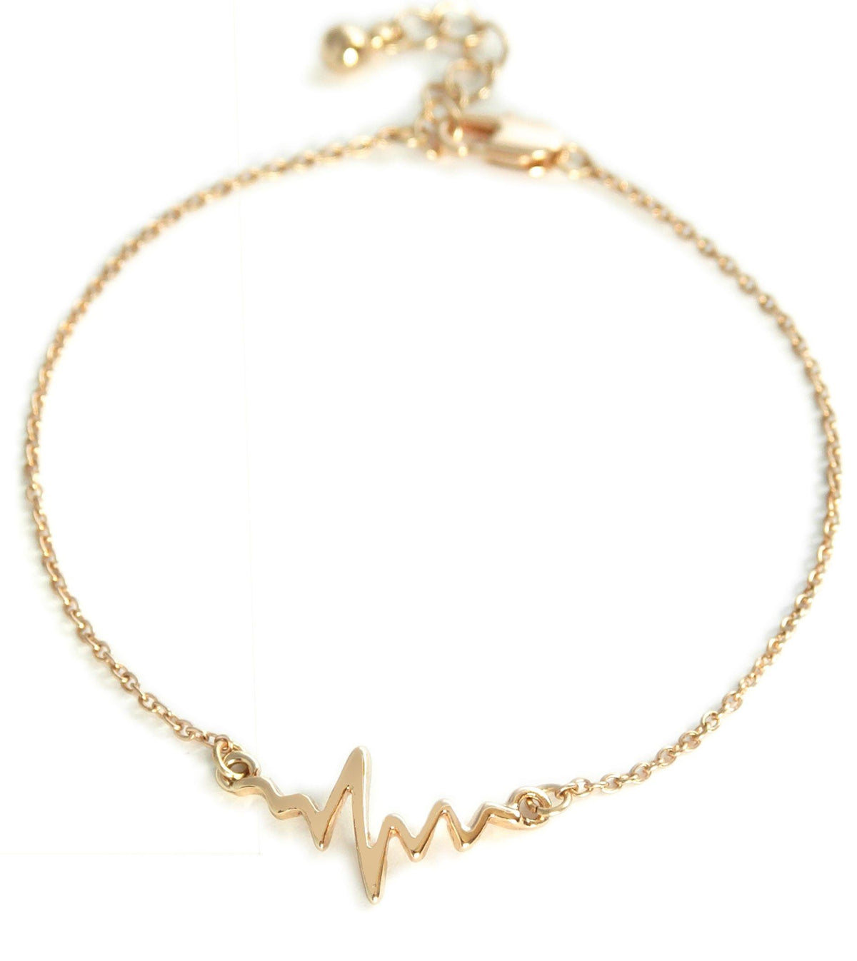 DKD Adjustable Gold Heartbeat Bracelet