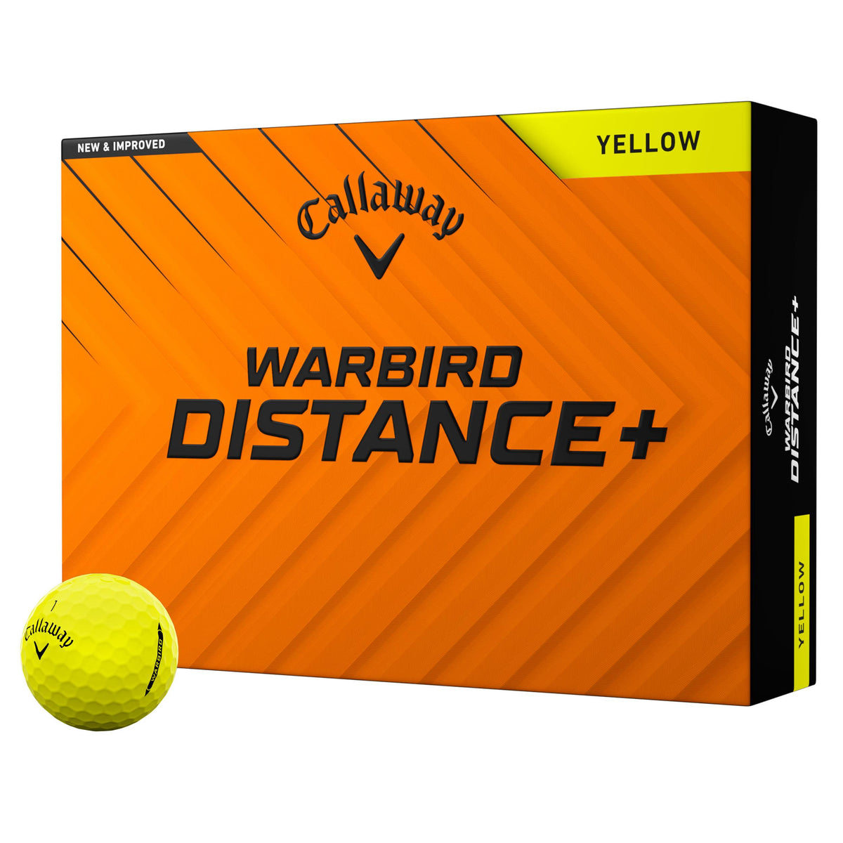 Callaway Warbird Distance+ Yellow 2025 Golf Balls - 1 Dozen