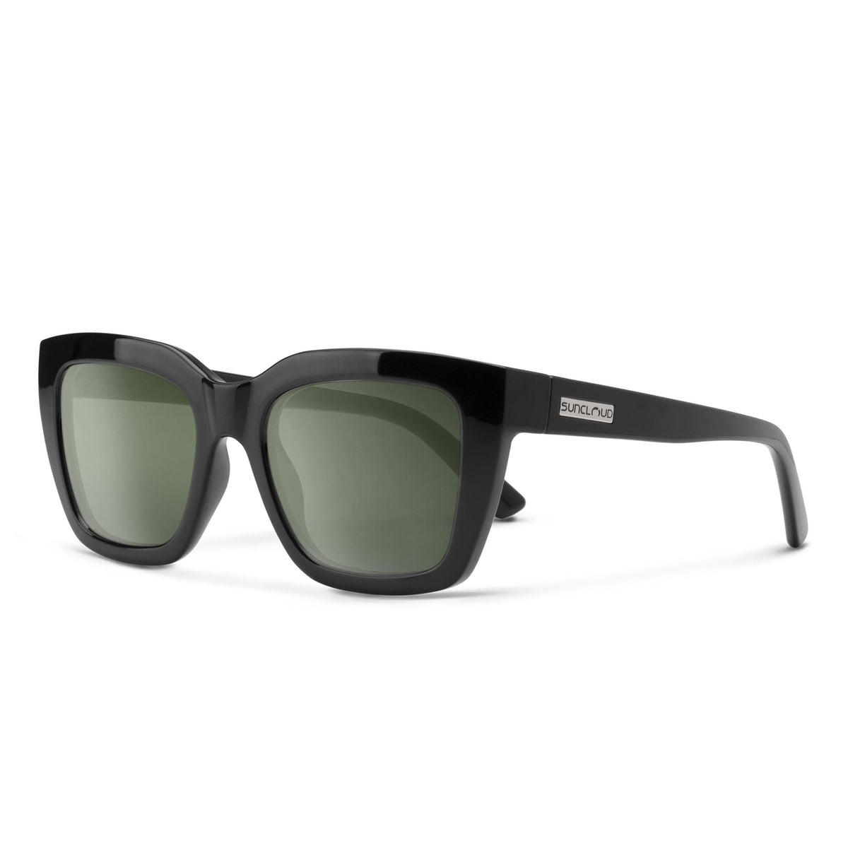Smith Suncloud Marion Polarized Sunglasses - Black/Gray Green