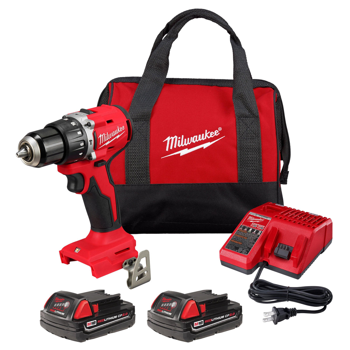 Milwaukee M18 Compact Brushless 1/2" Hammer Drill/Driver Kit