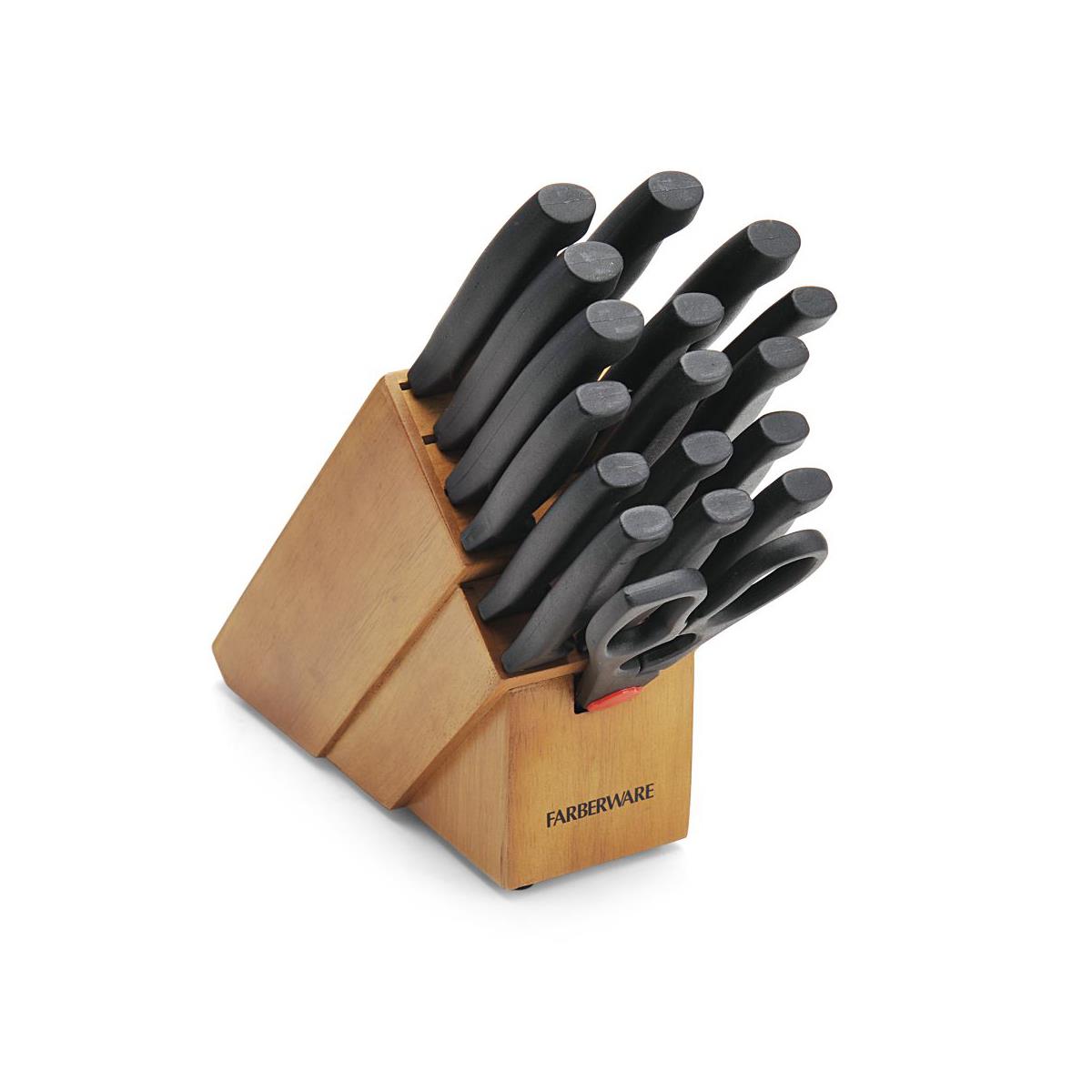 Farberware Never Needs Sharpening 18pc Knife Block Set