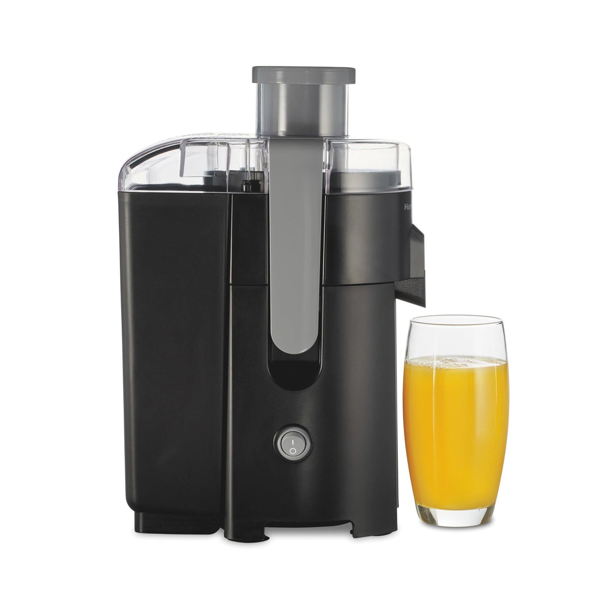 Hamilton Beach HealthSmart Compact Juice Extractor w/ Large Chute Black and Gray
