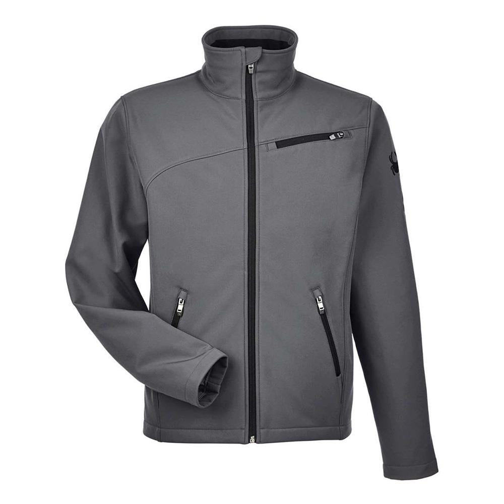 Spyder Mens Transport Soft Shell Jacket-Polar/Black-SM
