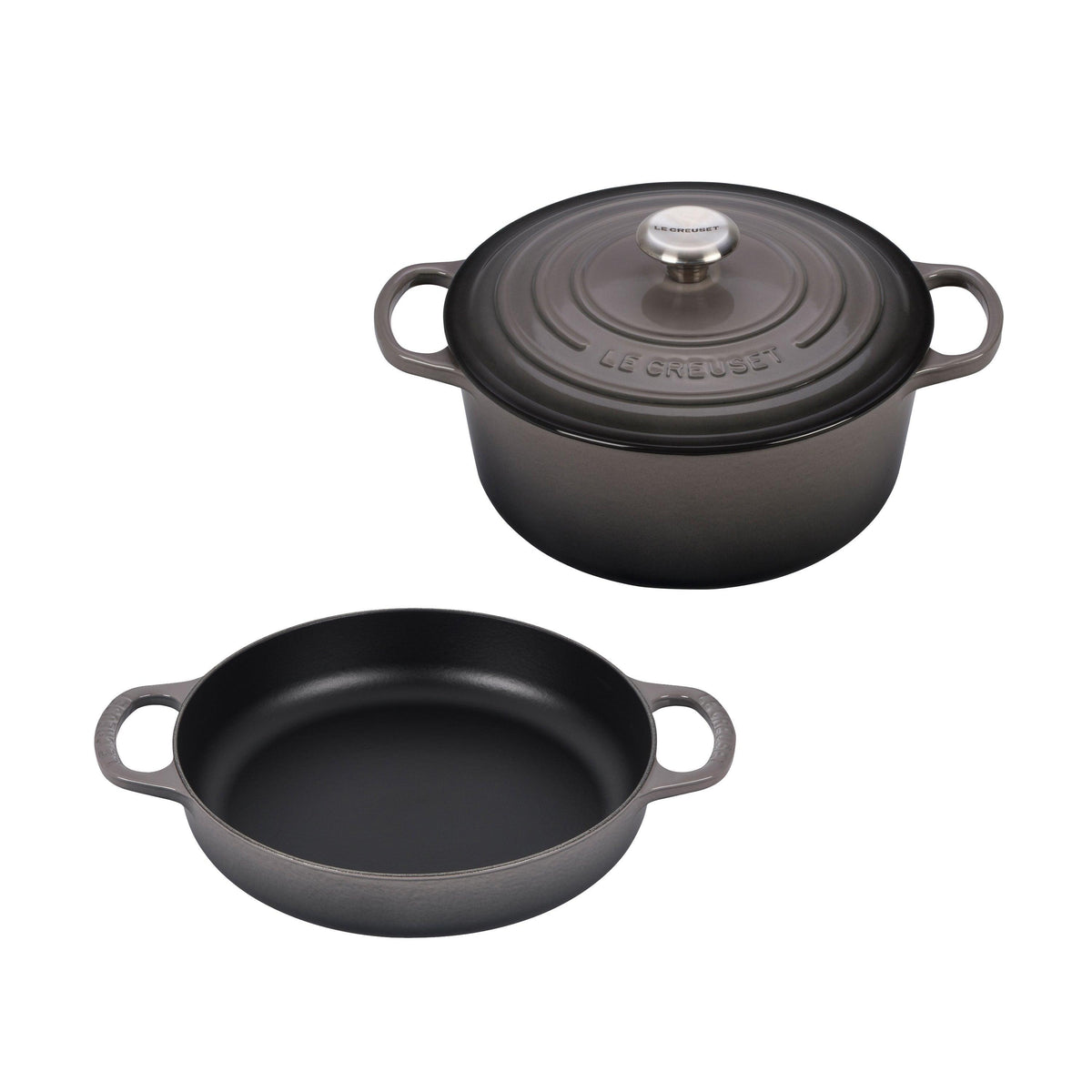 Le Creuset 3pc Signature Cast Iron Set Oyster