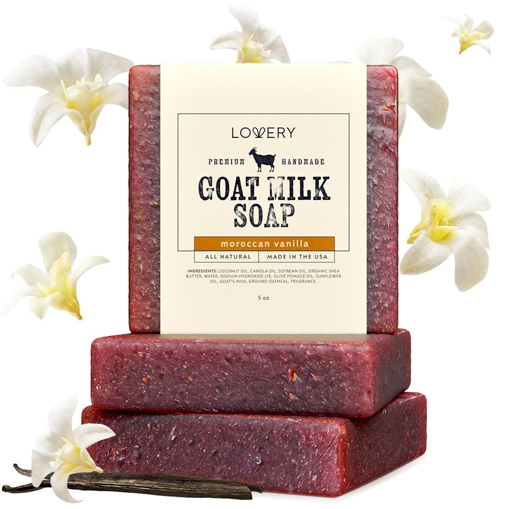 Lovery Moroccan Vanilla Goat Milk Soap Size 3 Pieces