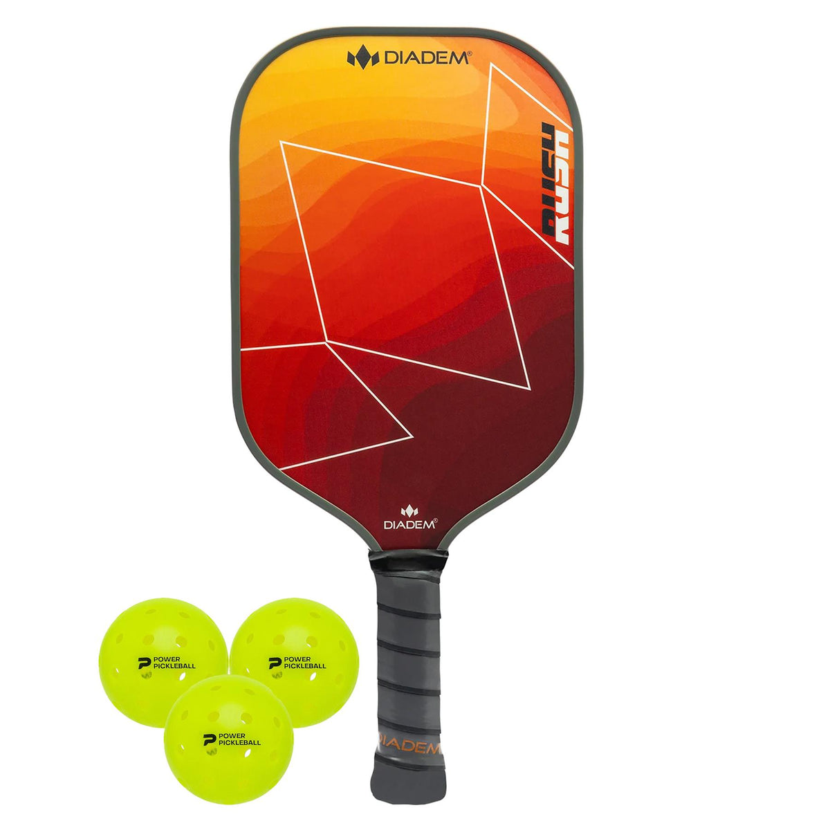 Diadem Sports Rush Pickleball Paddle Kit(Orange Paddle/3pk Balls)