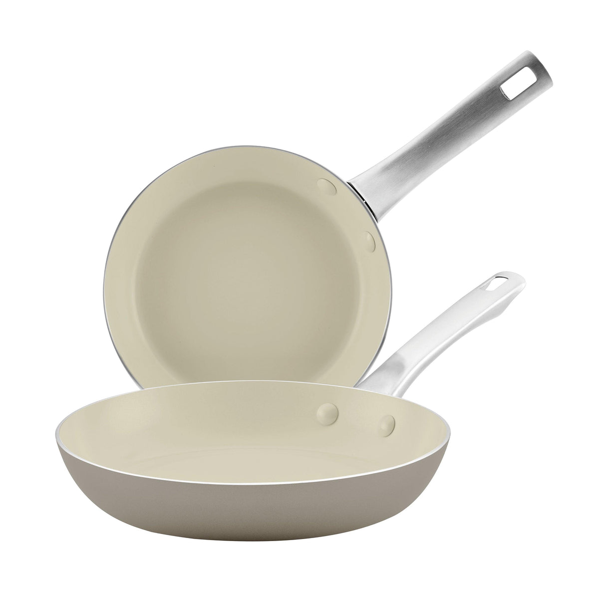 Farberware 2pc Vibrance Ceramic Nonstick Fry Pan Set Champagne