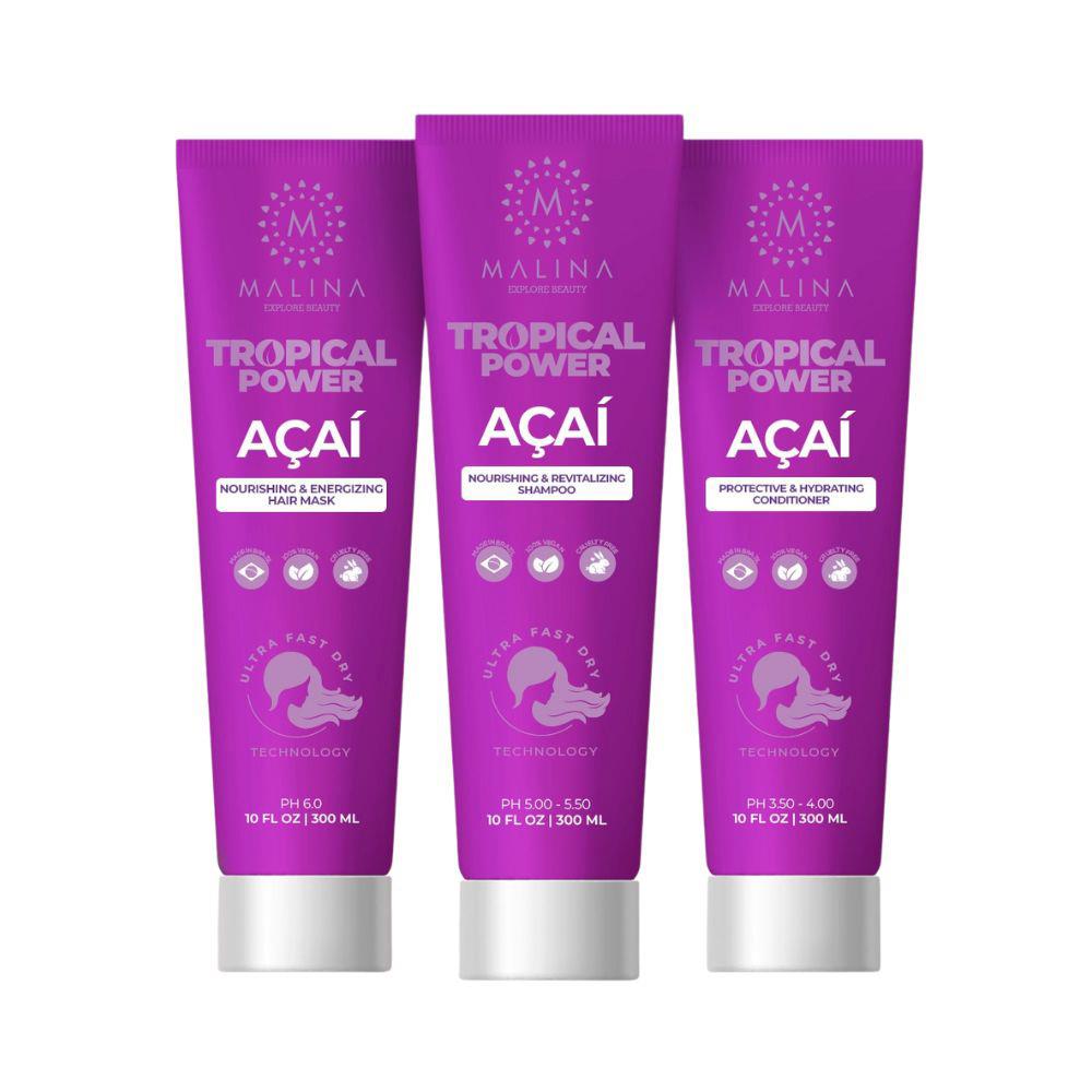 GLO24K ACAI Shampoo and Conditioner Trio