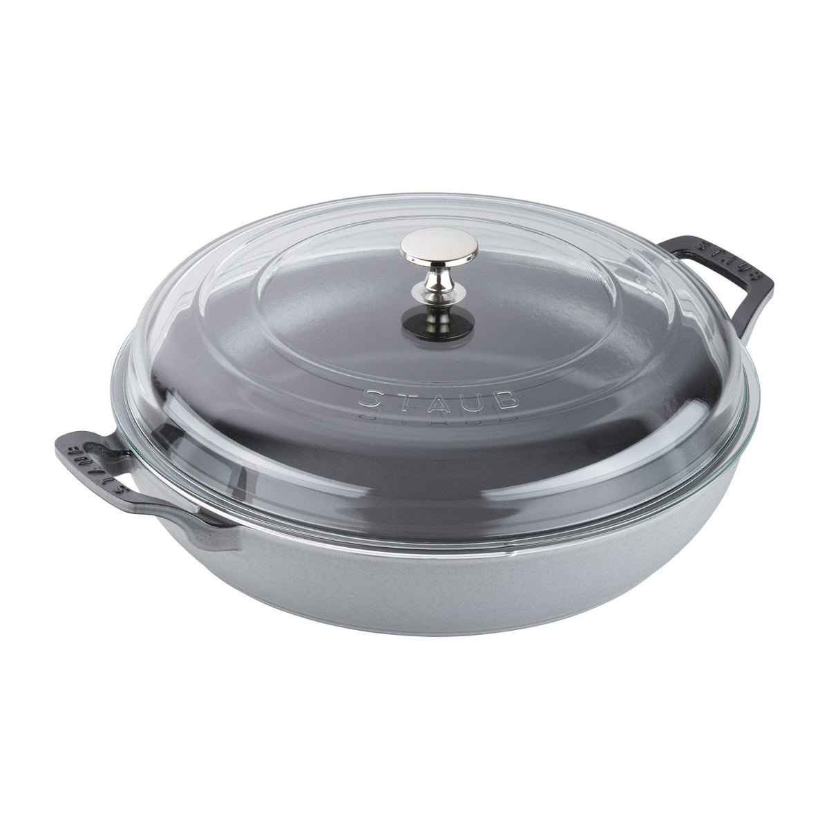 Staub 3.5qt Cast Iron Braiser w/ Glass Lid Graphite Gray