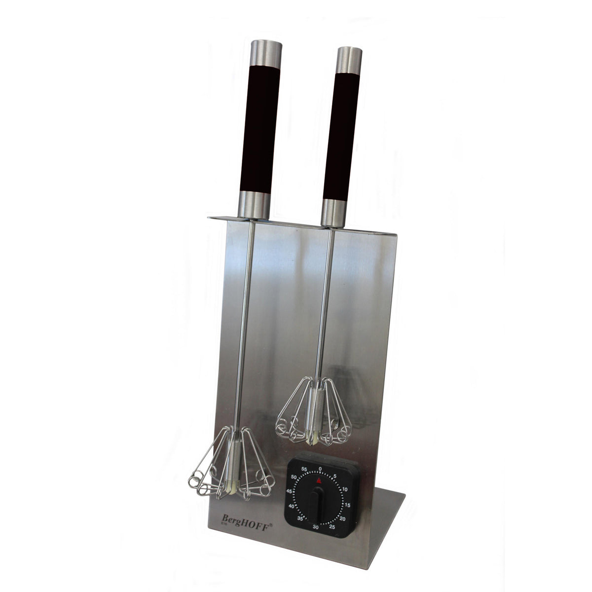BergHOFF 2pc Whisk Set with Free Timer, Black