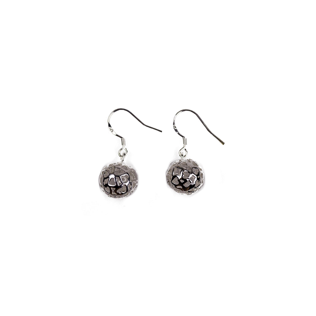 Completely Bella Silver Plated Ornamental Ball Earrings
