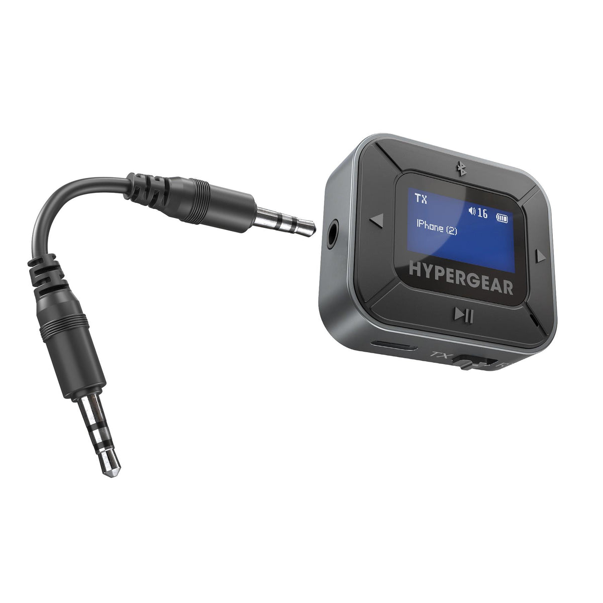 HYPERCEL HyperGear IntelliCast Flight Wireless Audio Adapter - Transmitter + Receiver - Black