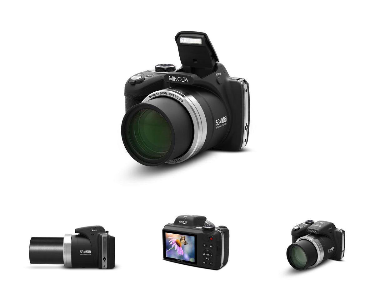 Minolta 16MP/FHD 53x Optical Zoom Bridge Camera
