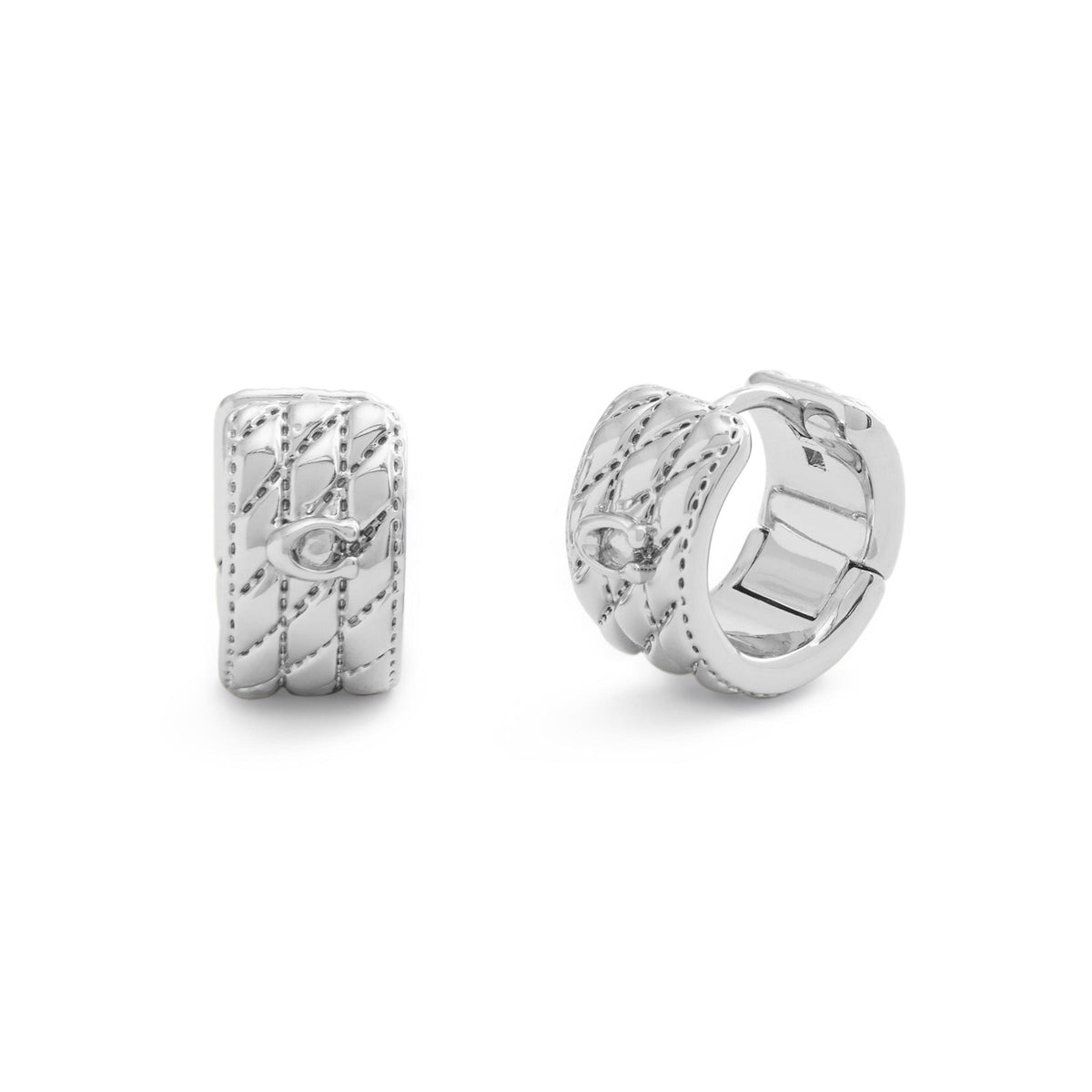 COACH Quilted Huggies - Rhodium