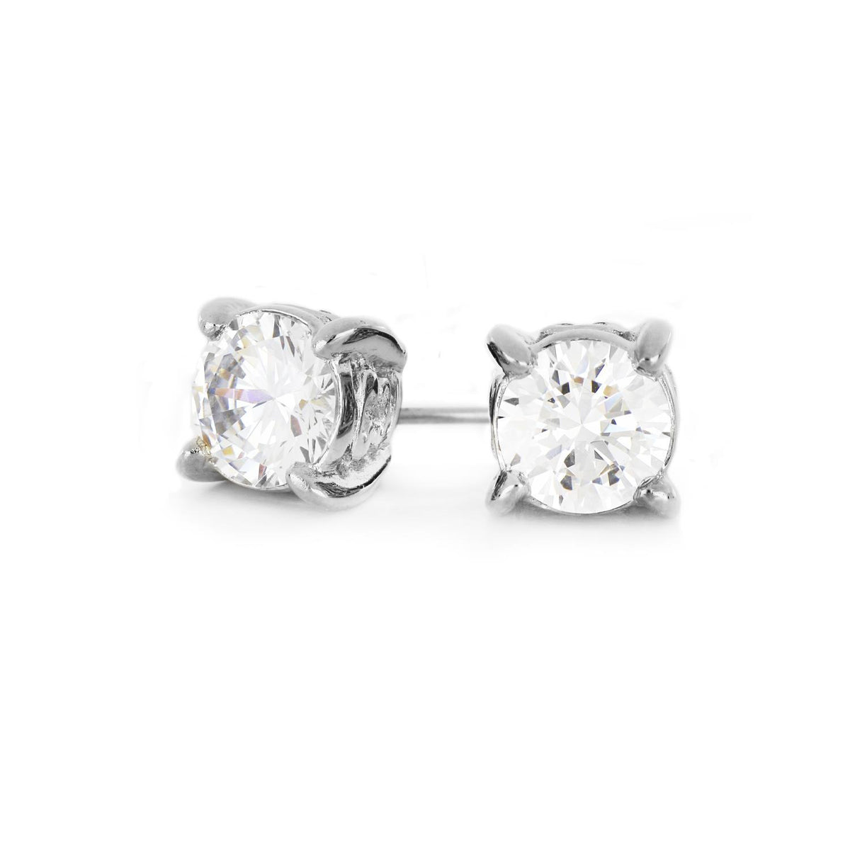 John Medeiros Diamante 4 Carat Stud Earrings - Rhodium