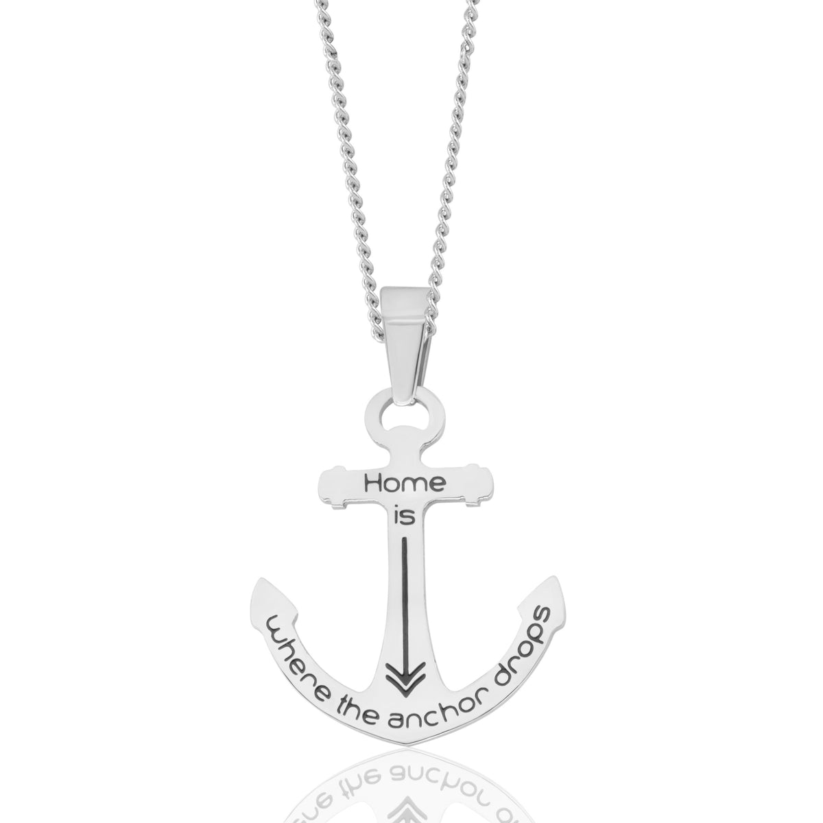 Joyful Sentiments Home is Where the Anchor Drops Pendant Necklace