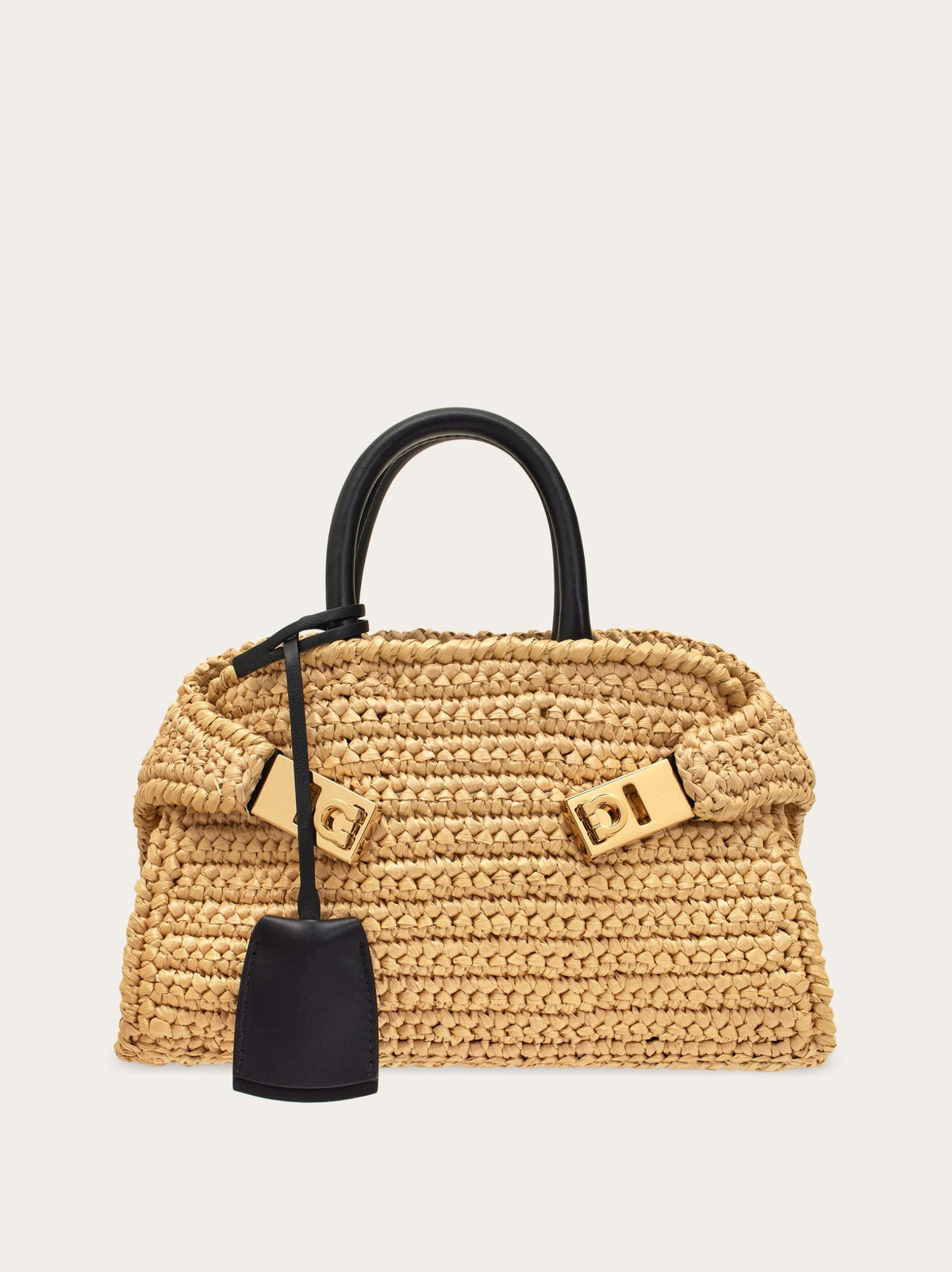 Salvatore Ferragamo Hug Raffia Small Handbag