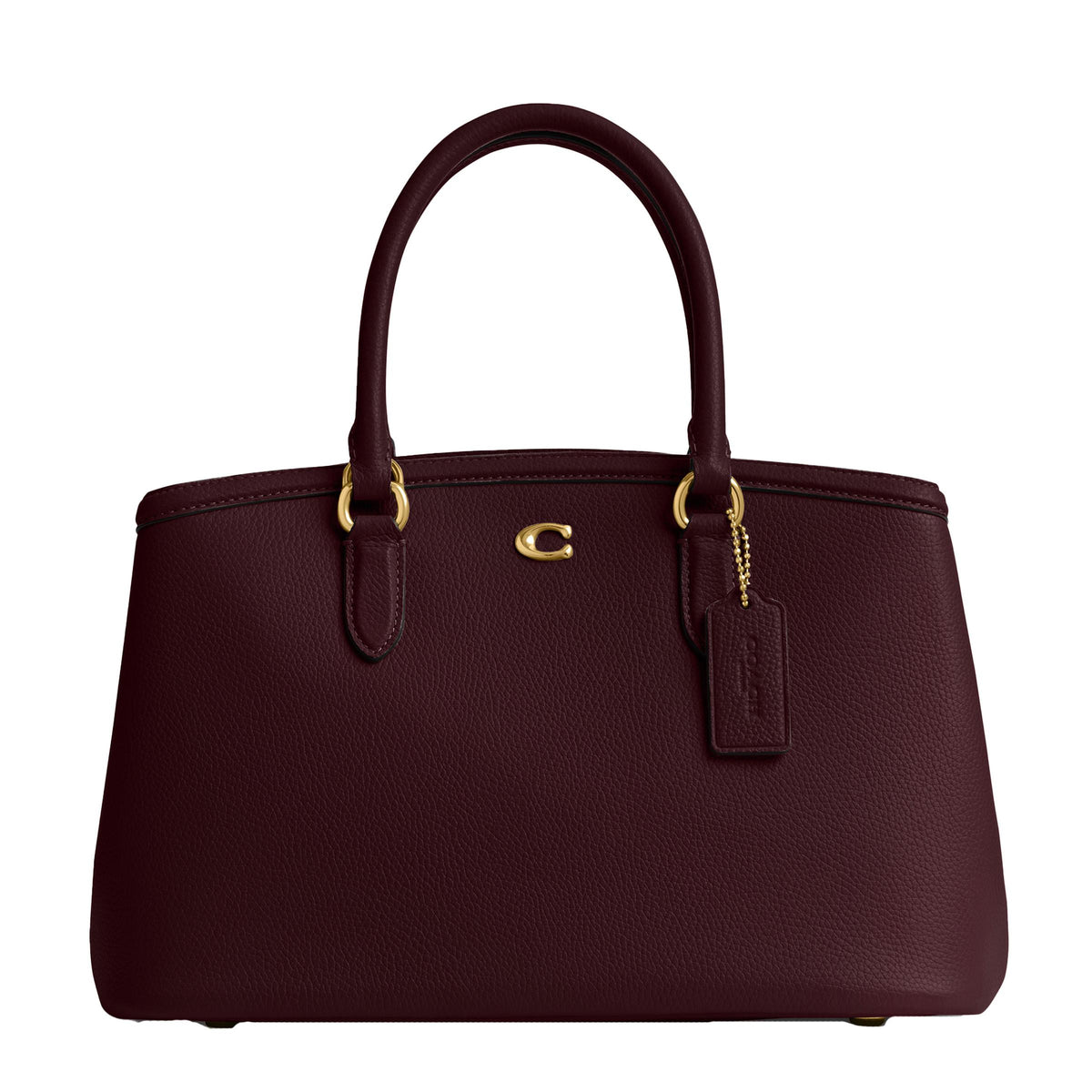 COACH Refined Pebble Leather Legacy Carryall 28 - Merlot/Brass