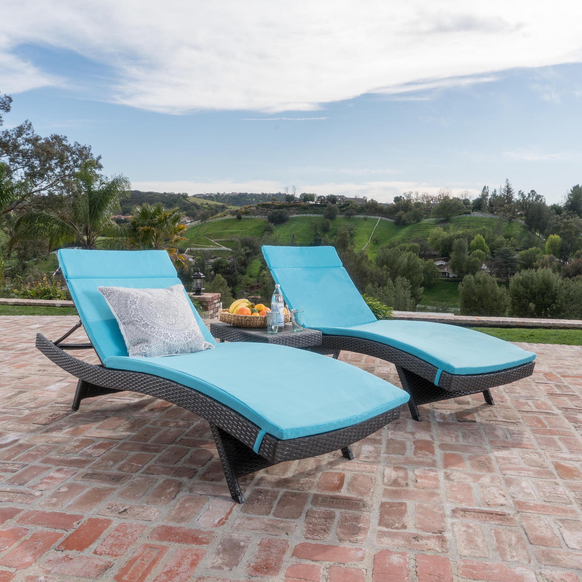 Stark Home Salem 3Pc Outdoor Wicker Lounge & Table Set