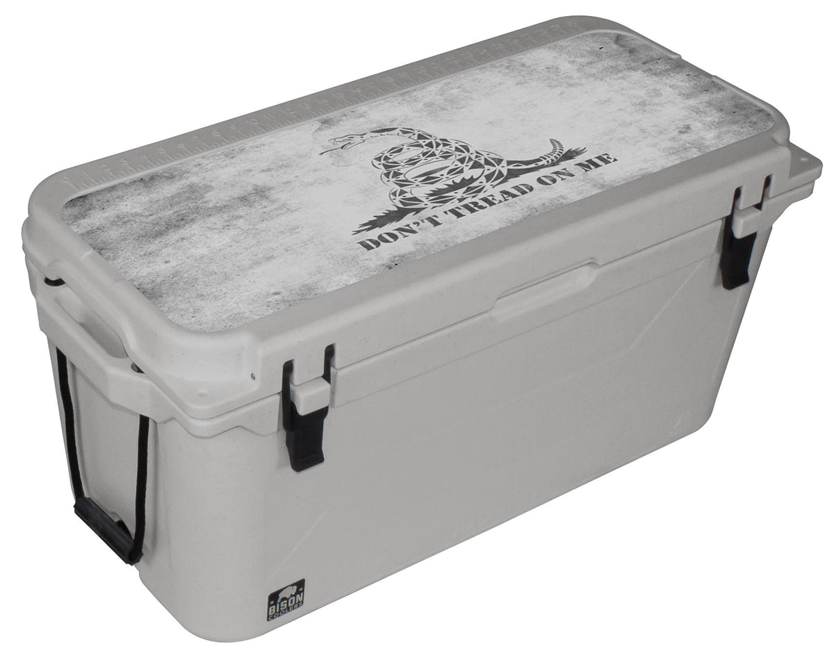 75 QT Gray Don't Tread On Me Bison Cooler