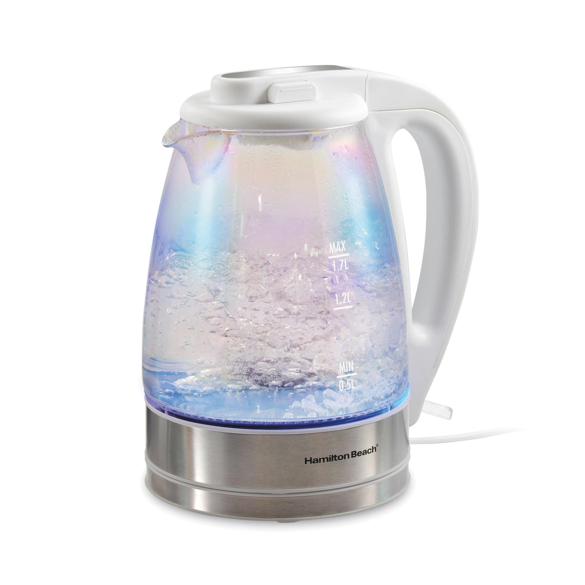 Hamilton Beach 1.7L Iridescent Glass Kettle