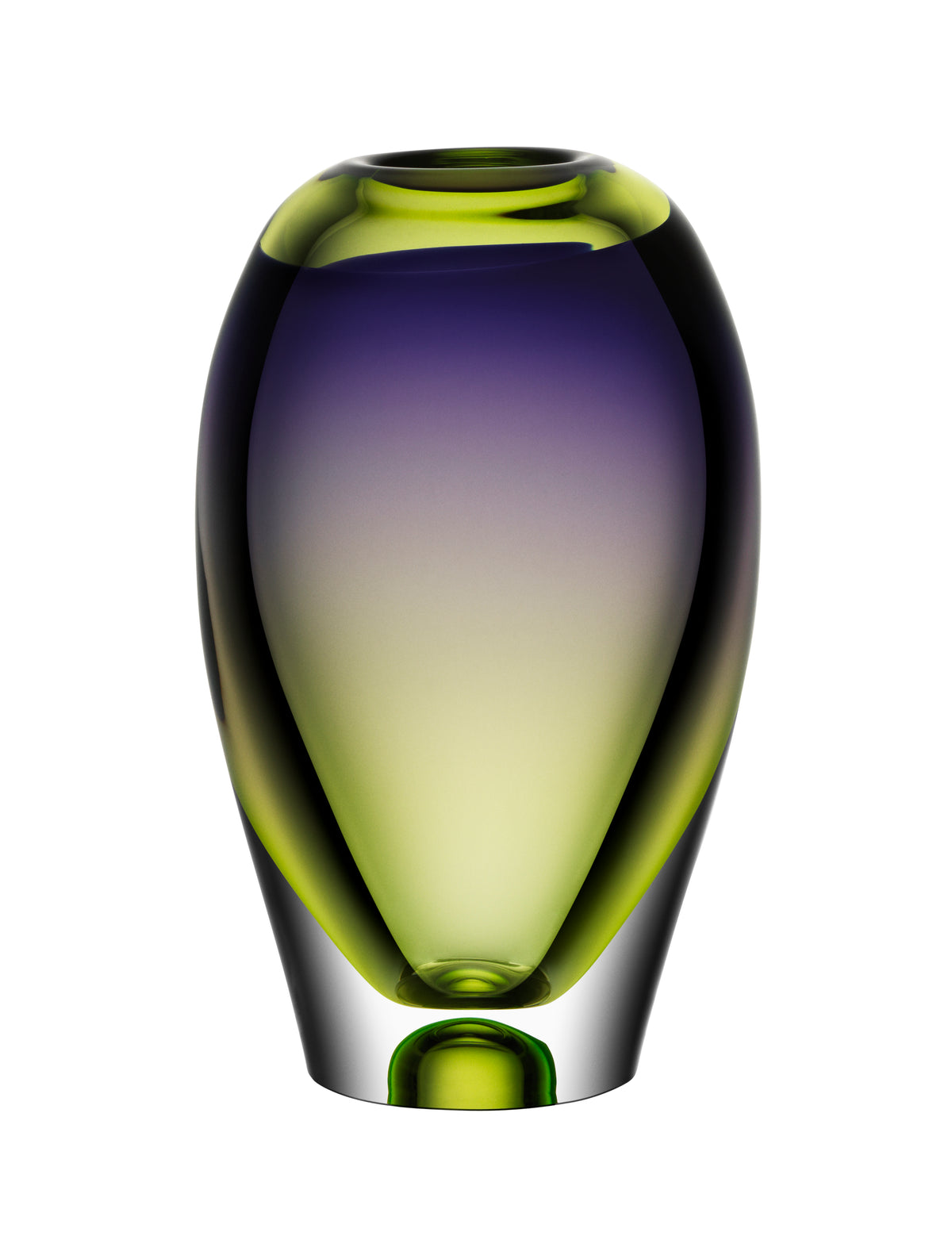 Kosta Boda Vision Vase green and purple