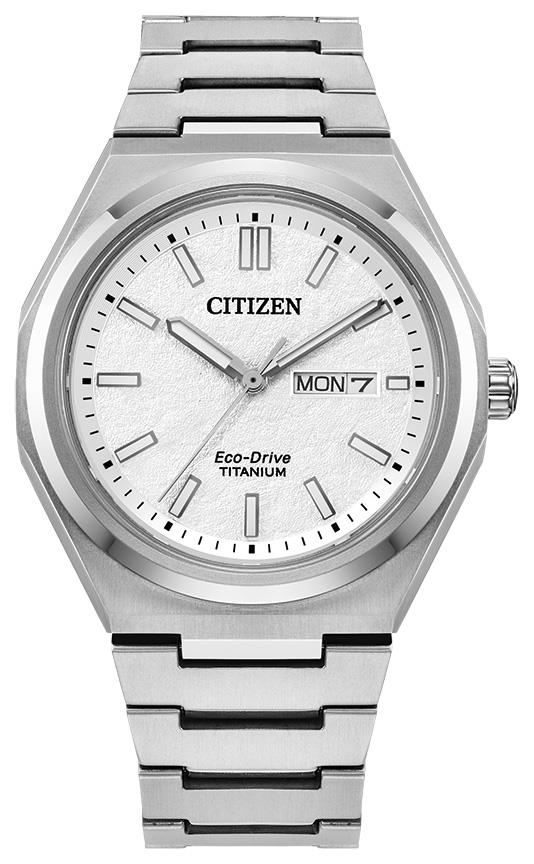 Citizen Watch Men's Zenshin Super Titanium Bracelet watch, White dial