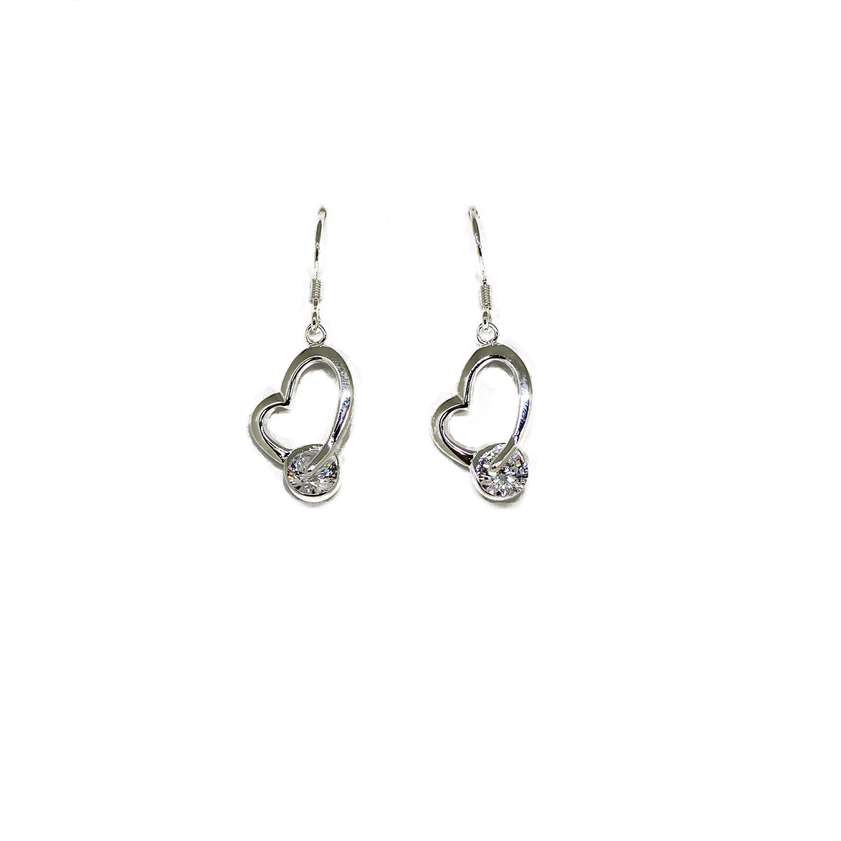 Completely Bella Sparkling Hearts Dangling Earrings