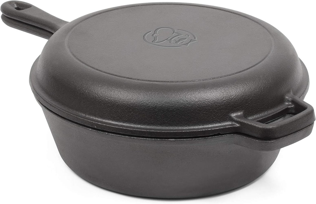 Commercial Chef 3 Quart Dutch Oven with Skillet Lid