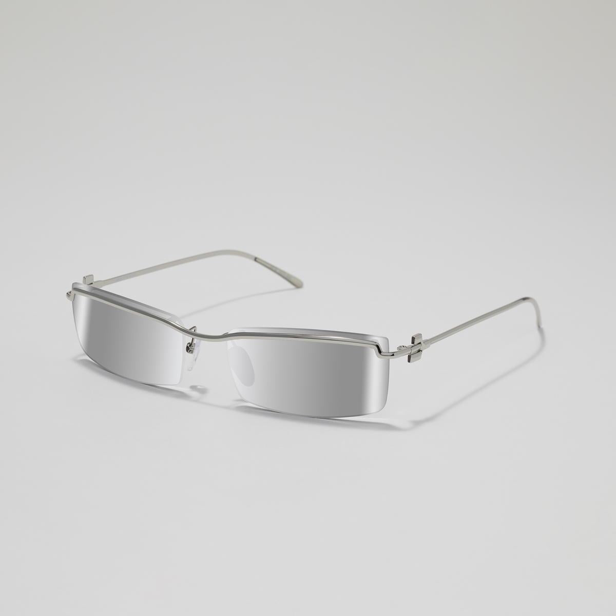 Revo NRGY Riva Semi Rimless Rectangle Sunglasses