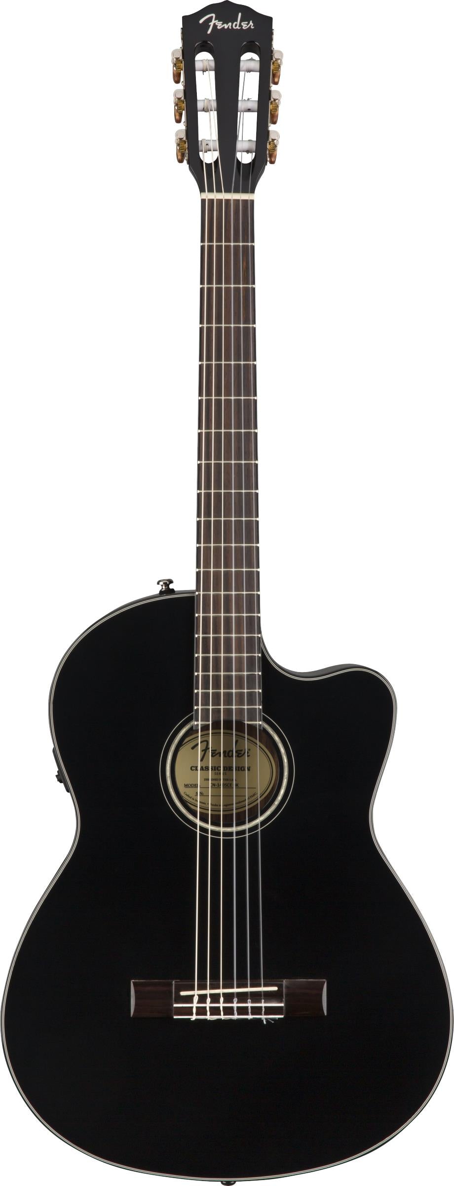 Fender CN-140SCE Classical Nylon Acoustic Electric Guitar with Case