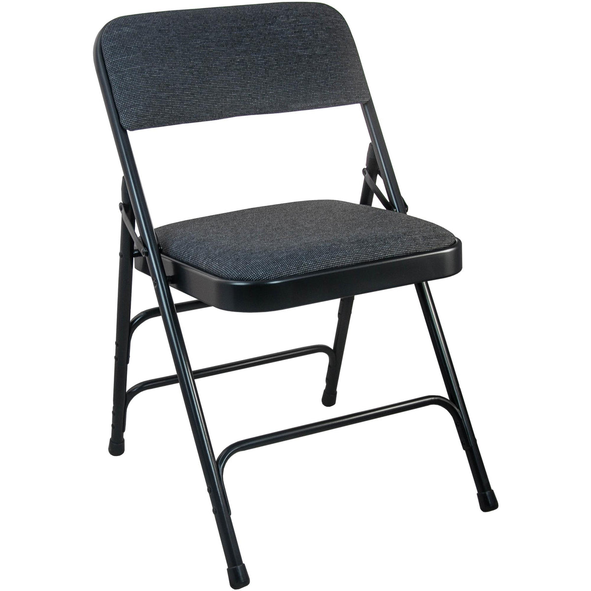 Flash Furniture Black Padded Metal Folding Chair - Black 1-in Fabric Seat