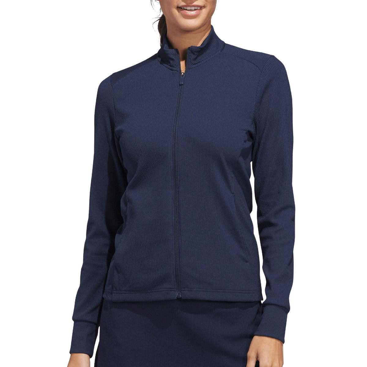 Adidas Women's Performance Texture Full Zip Jacket - College Navy/M