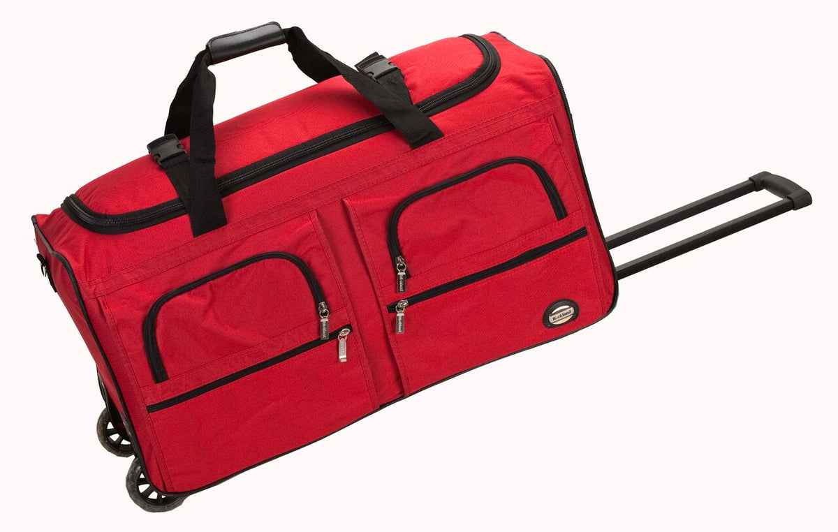 Rockland Luggage 30" Rolling Multi-Pocket Duffle - Red
