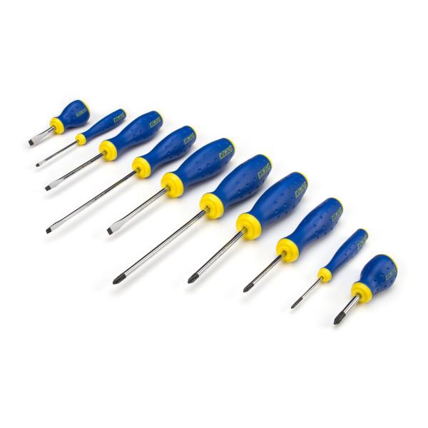 JS Products Estwing 10pc Phillips and Slotted Screwdriver Set