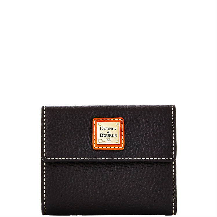 Dooney & Bourke Pebble Grain Small Flap Credit Card Wallet