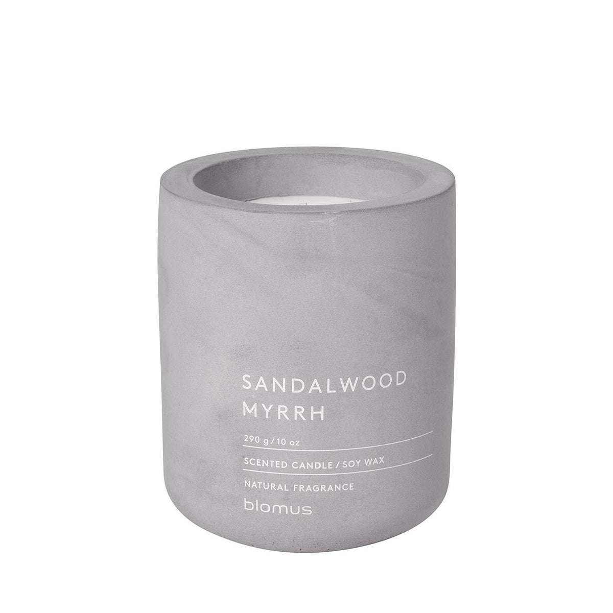Blomus FRAGRA - Large Candle in Concrete Container- Sandalwood