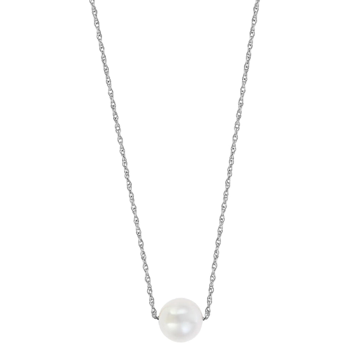 LALI Jewels 14K White Gold White Pearl Necklace